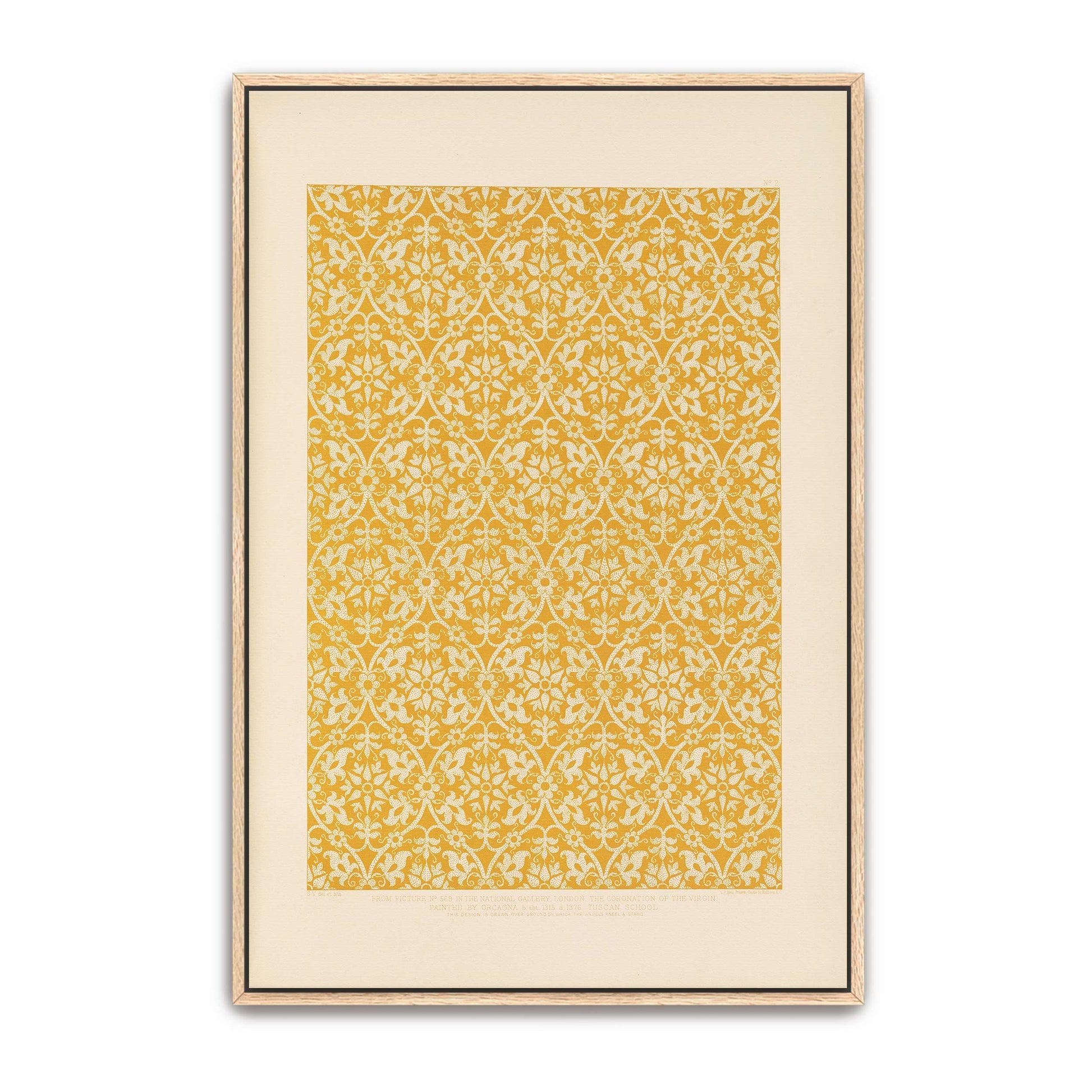 Ornamental Pattern From Italian Coronation Of The Virgin Painting By Sydney Vacher