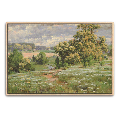 Green Field With Trees And Flowers By William Henry Holmes