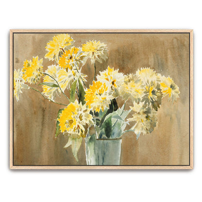 Yellow flowers in vase by Hannah Borger Overbeck