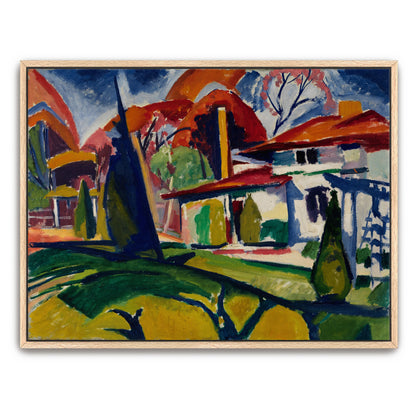 House In A Garden With Abstract Shapes And Vivid Colors By Henry Lyman Saÿen