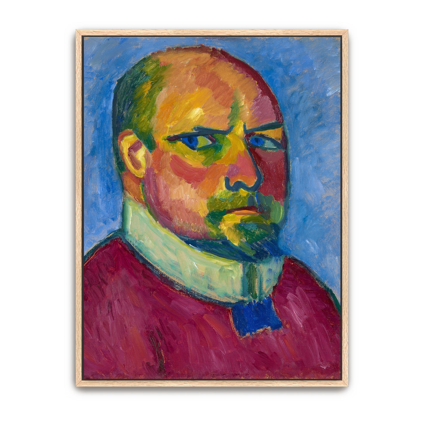 Self Portrait With Intense Gaze And Bold Colors By Alexej Von Jawlensky