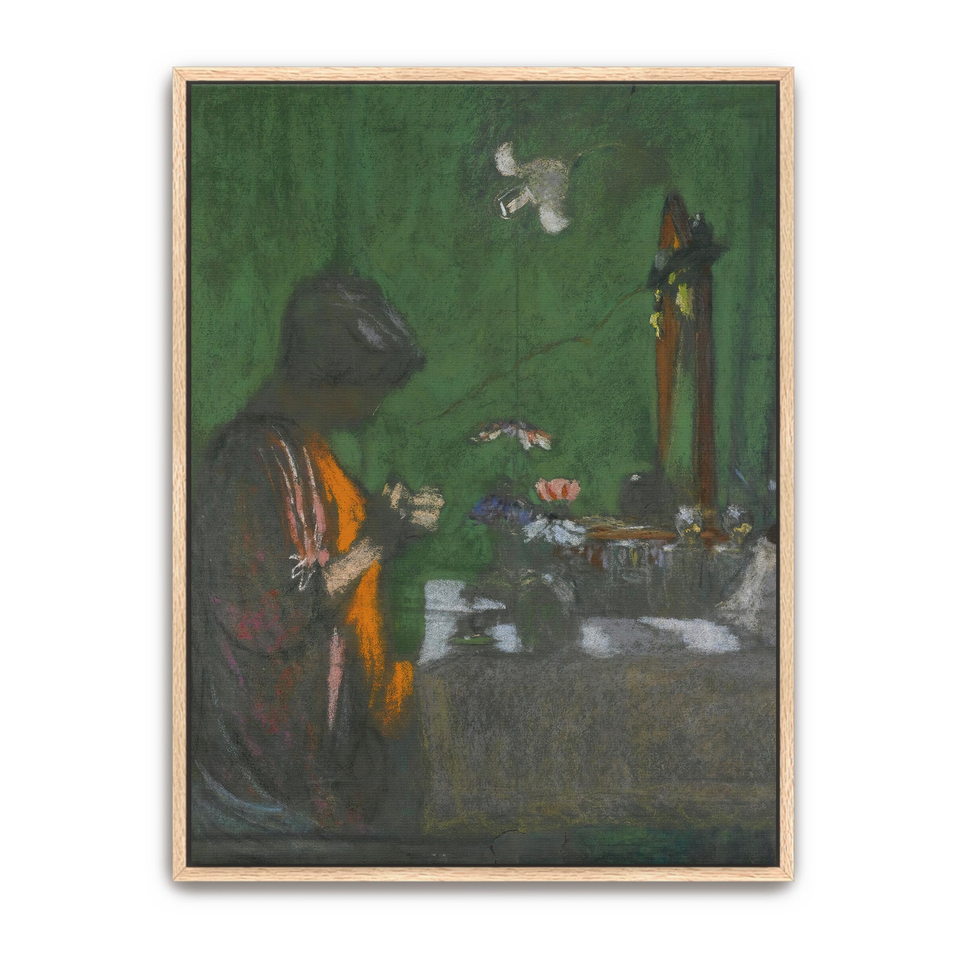 Woman In A Room With A Mirror And Flowers By Édouard Vuillard