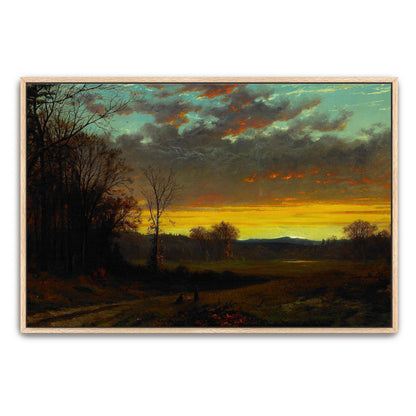 Forest clearing sunset landscape by Alfred Thompson Bricher