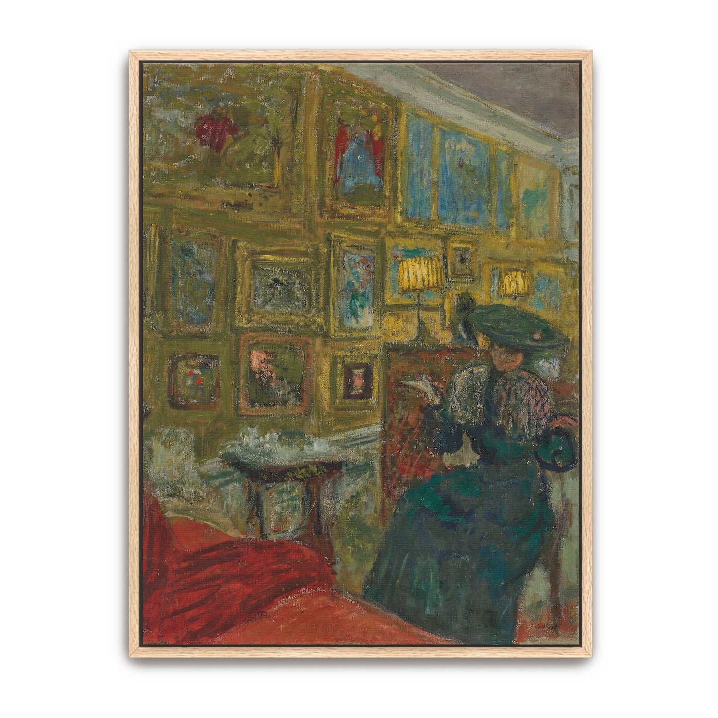 Woman In Interior With Pictures And Table By Édouard Vuillard