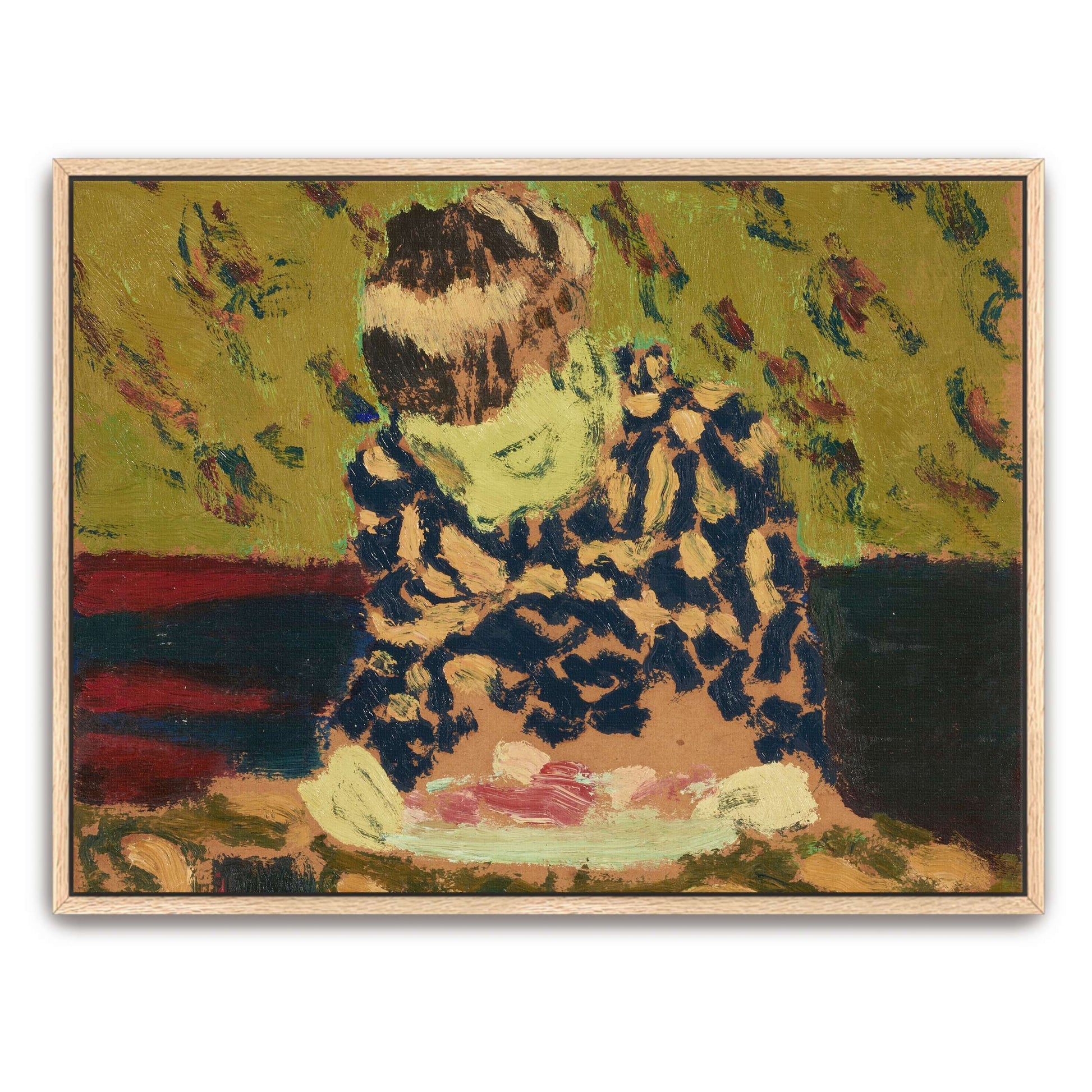 Woman seated at a table with a plate by Édouard Vuillard