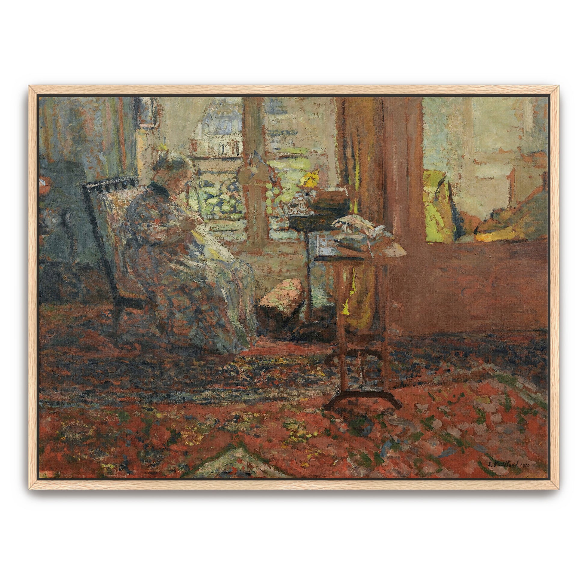 Woman In Interior With Window View By Édouard Vuillard