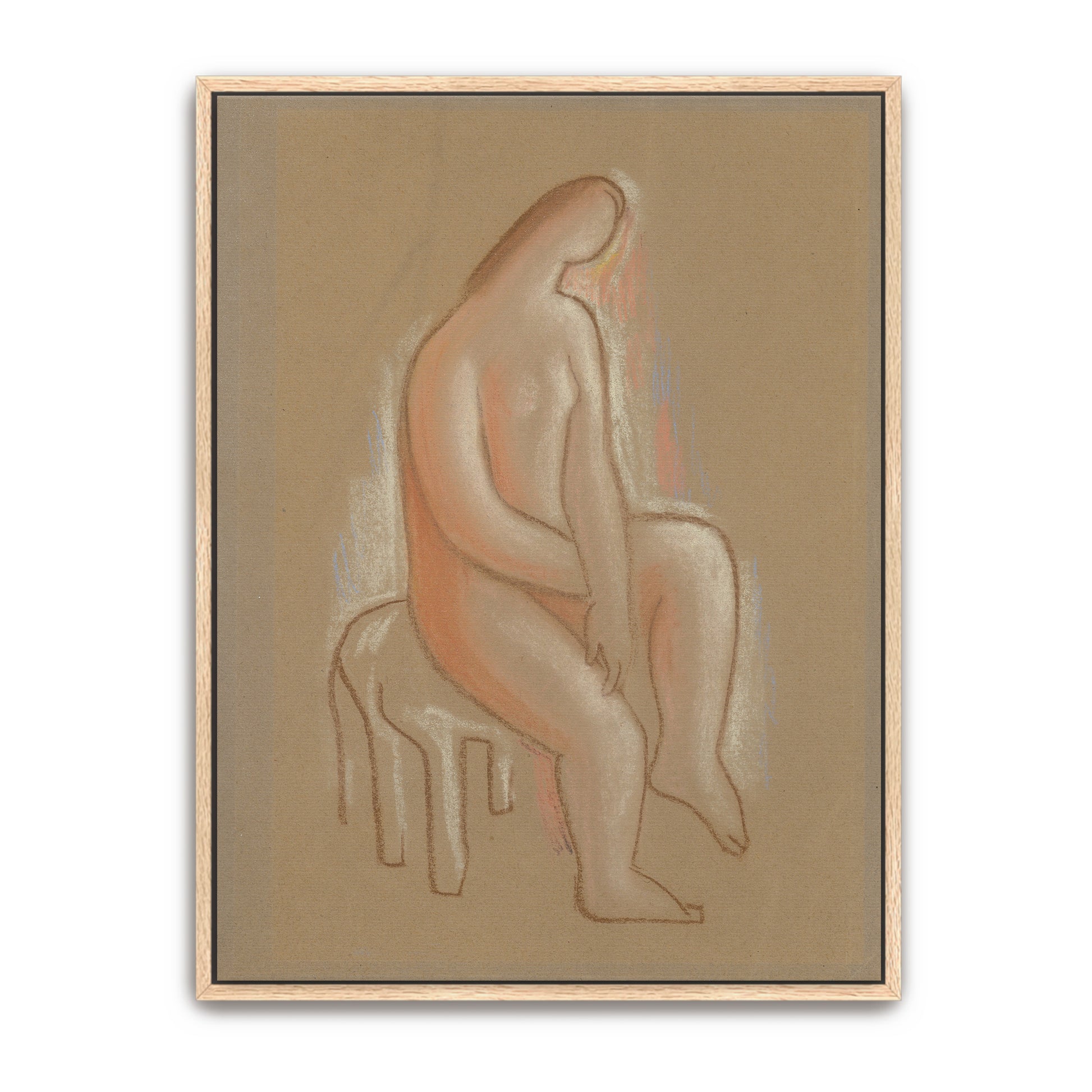 Seated Figure In Pastel Tones By Mikuláš Galanda