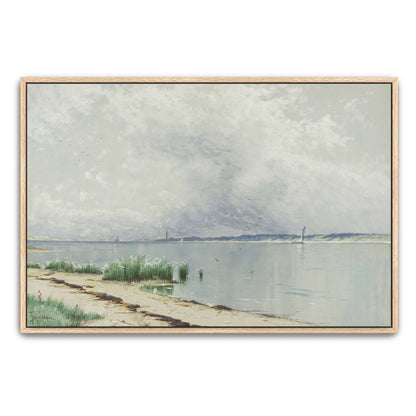 Seascape with Sailboat and Shore by Alfred Thompson Bricher