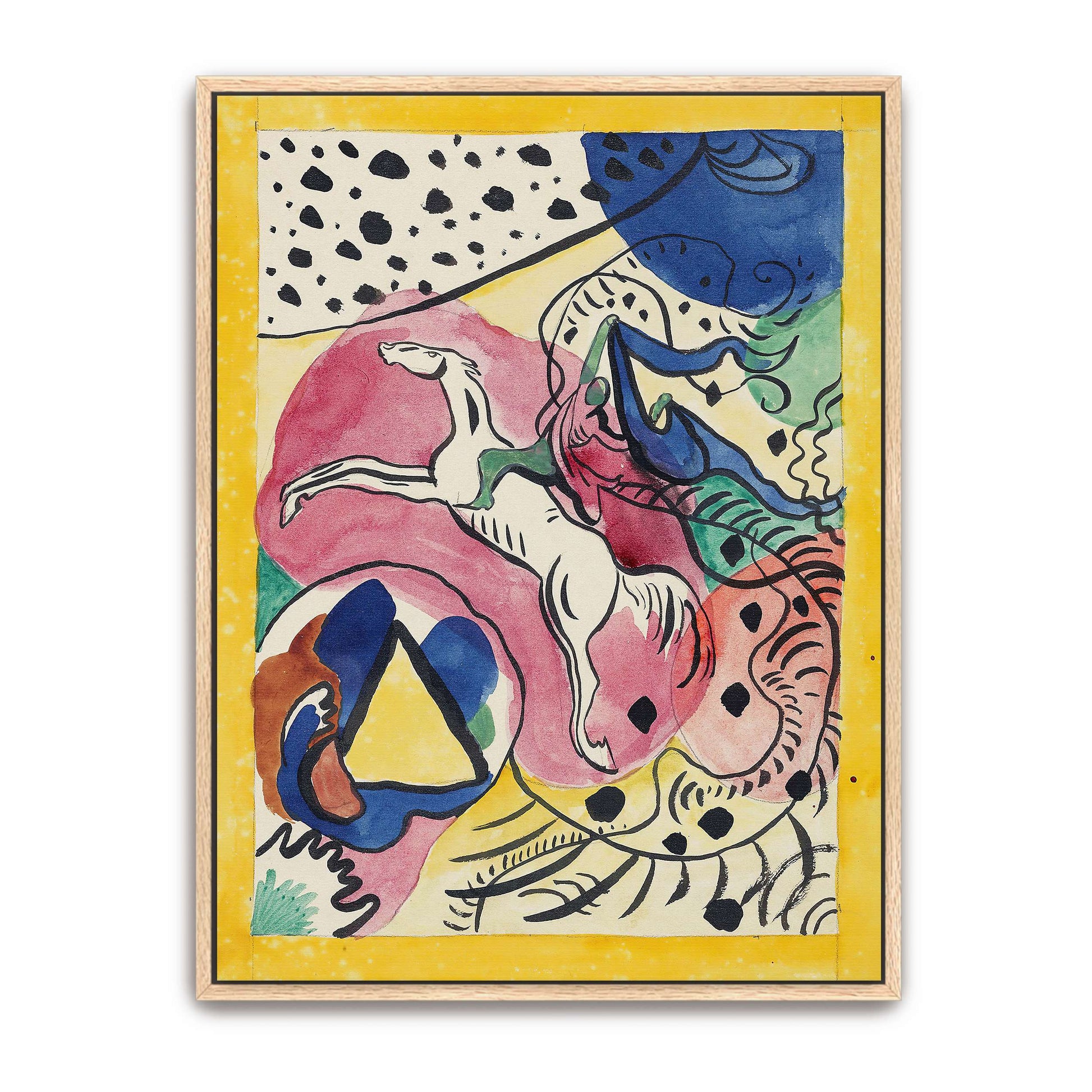 Abstract painting with a horse by Wassily Kandinsky