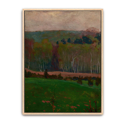 Forest Landscape with Green Field by Jan Stanislawski