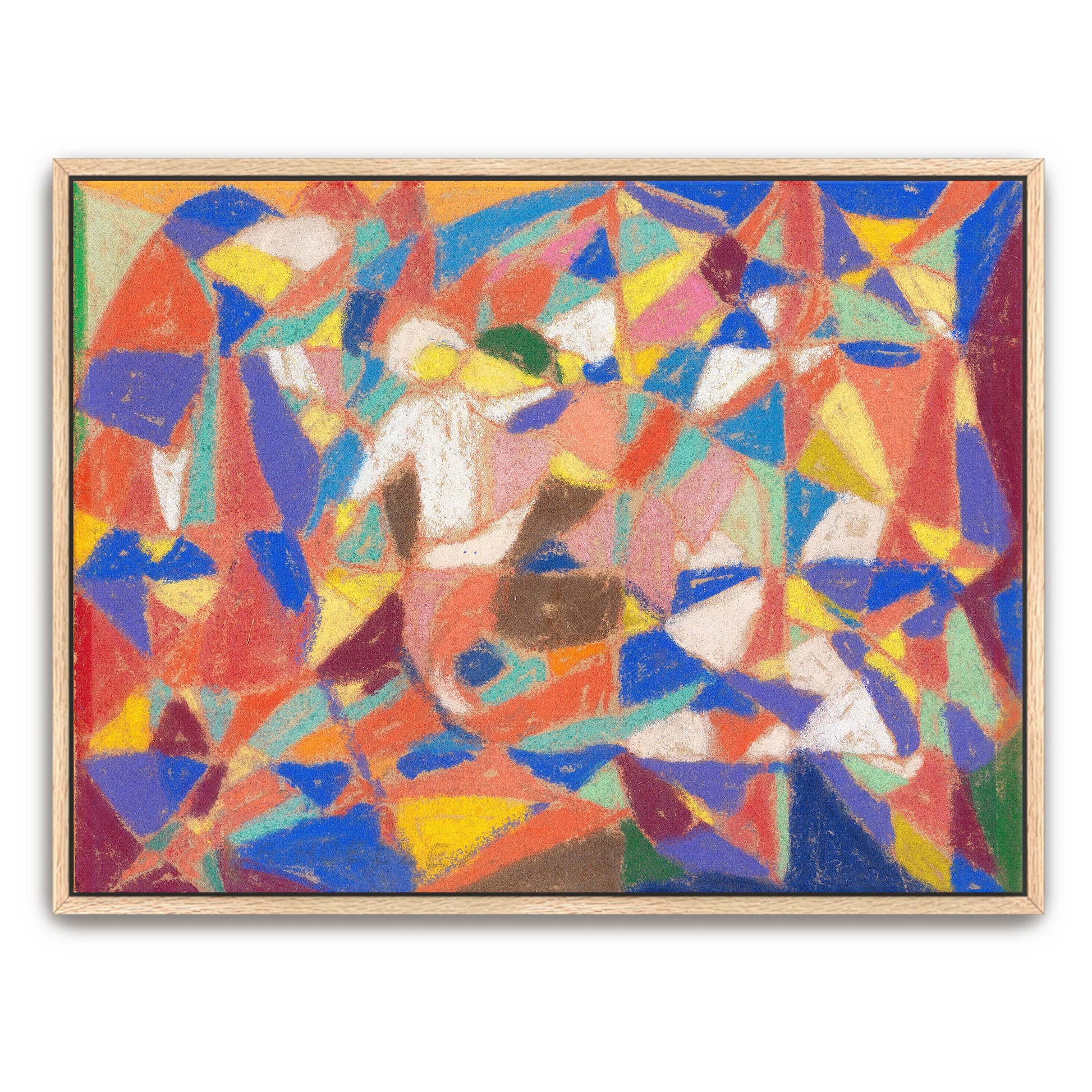 Geometric Abstract Composition Colorful Shapes By Adolf Hölzel