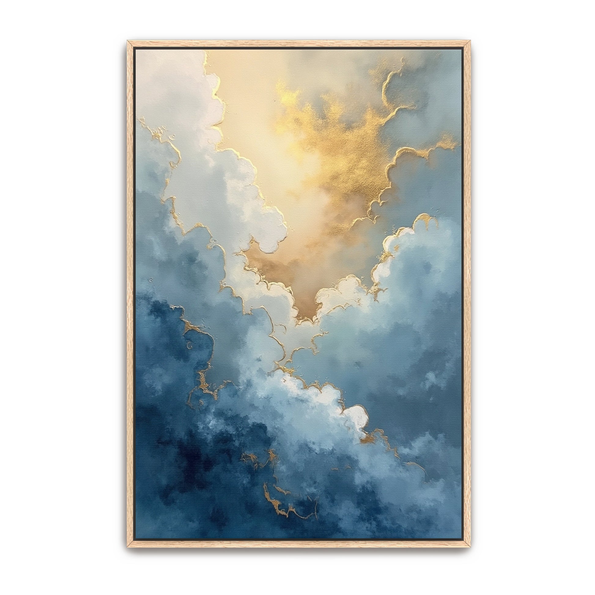 Golden Cloudscape Abstract Painting By Yara Rabibzad