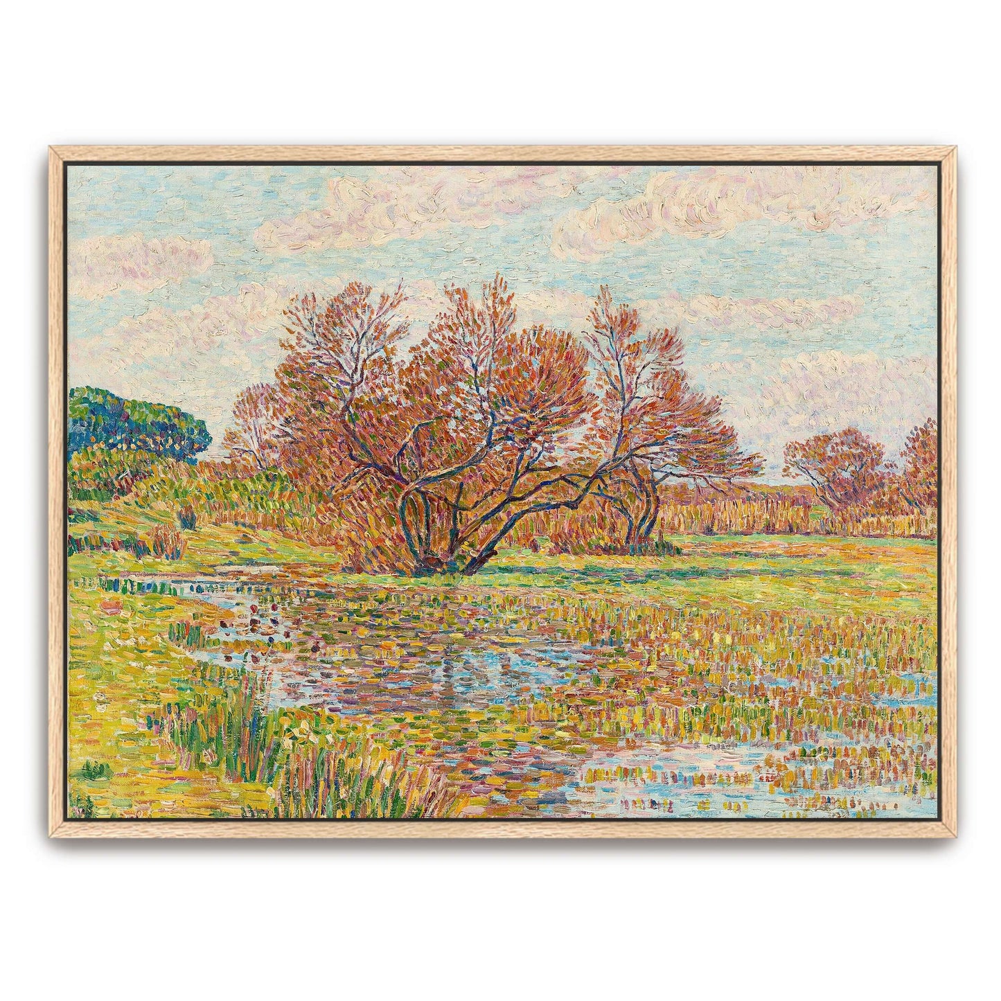 Autumn landscape with trees and river by Paul Baum