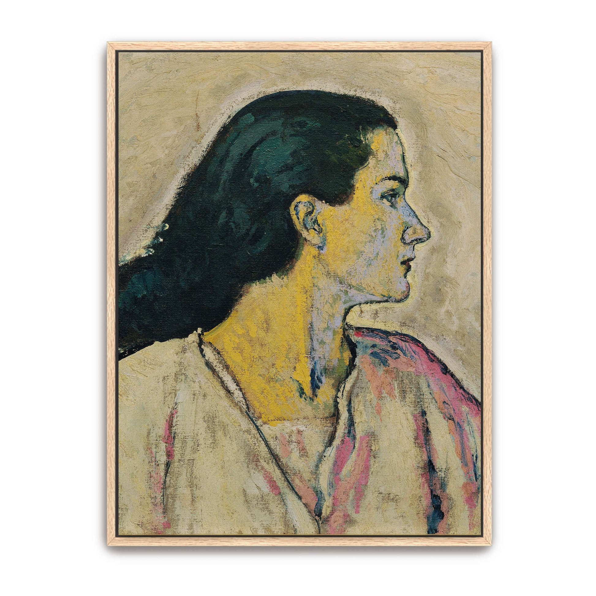 Profile portrait of a woman by Koloman Moser