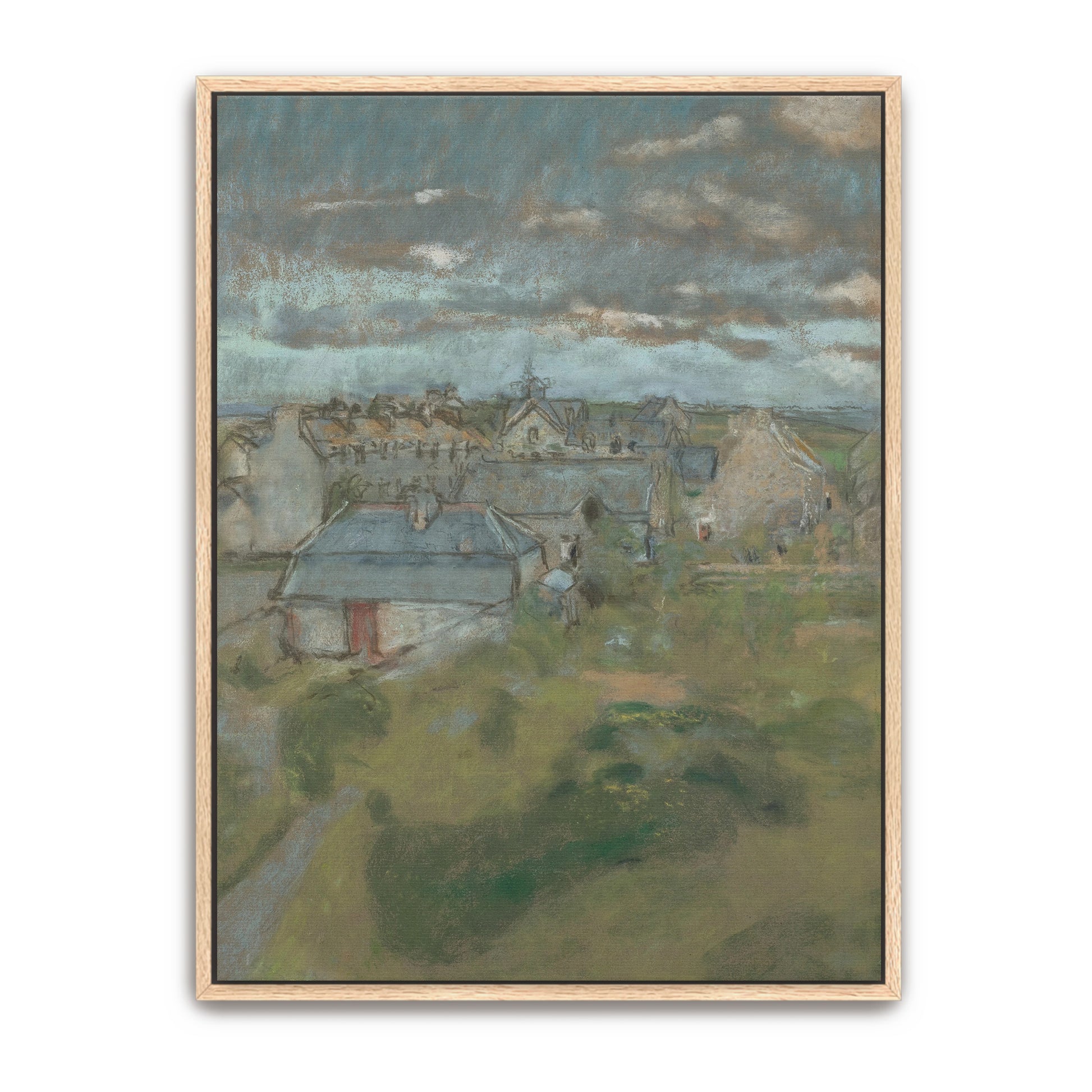 Rooftops And Houses Under A Cloudy Sky By Édouard Vuillard