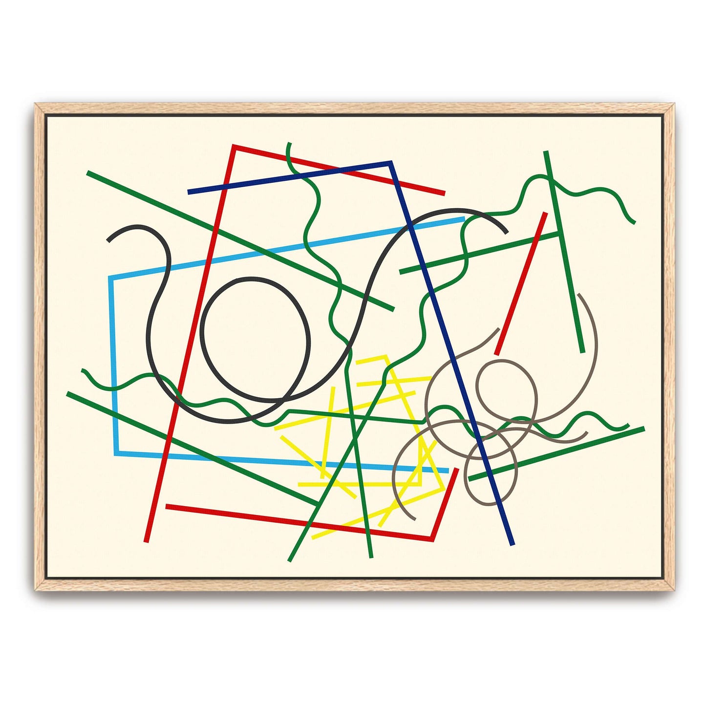 Abstract Lines And Shapes, Colorful, Geometric By Myriam Thyes