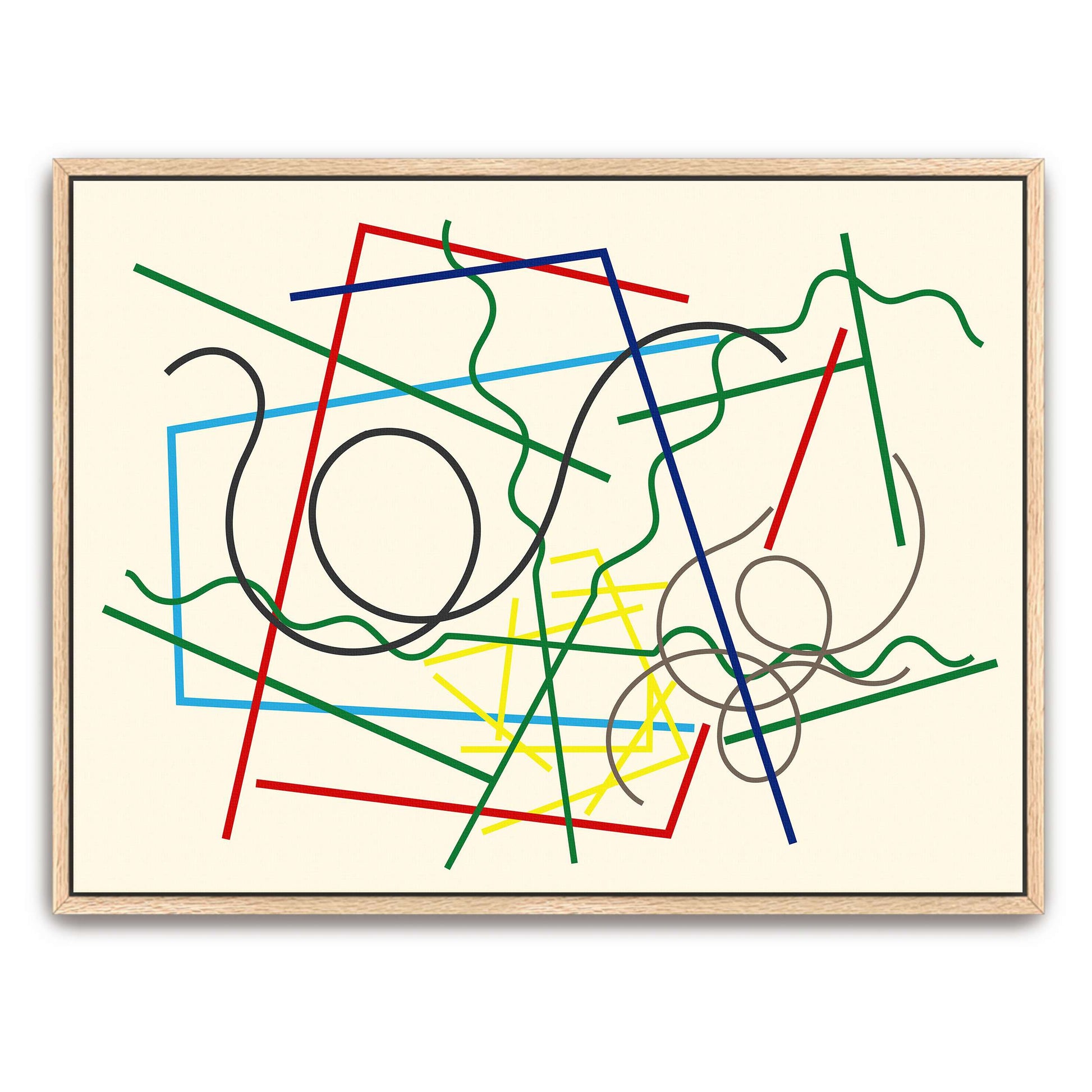 Abstract Lines And Shapes, Colorful, Geometric By Myriam Thyes