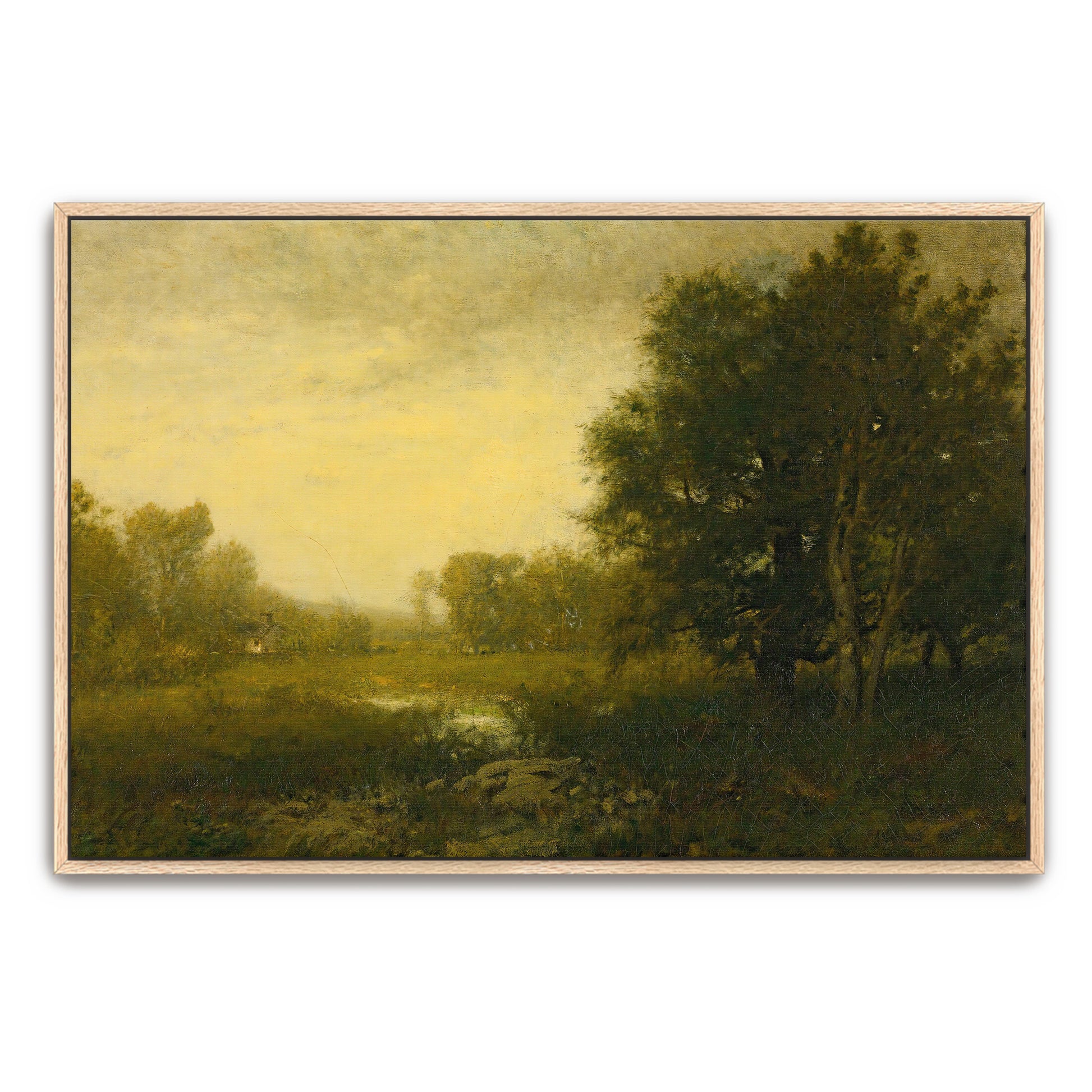 Summer Landscape With Trees And Stream By Alexander Helwig Wyant