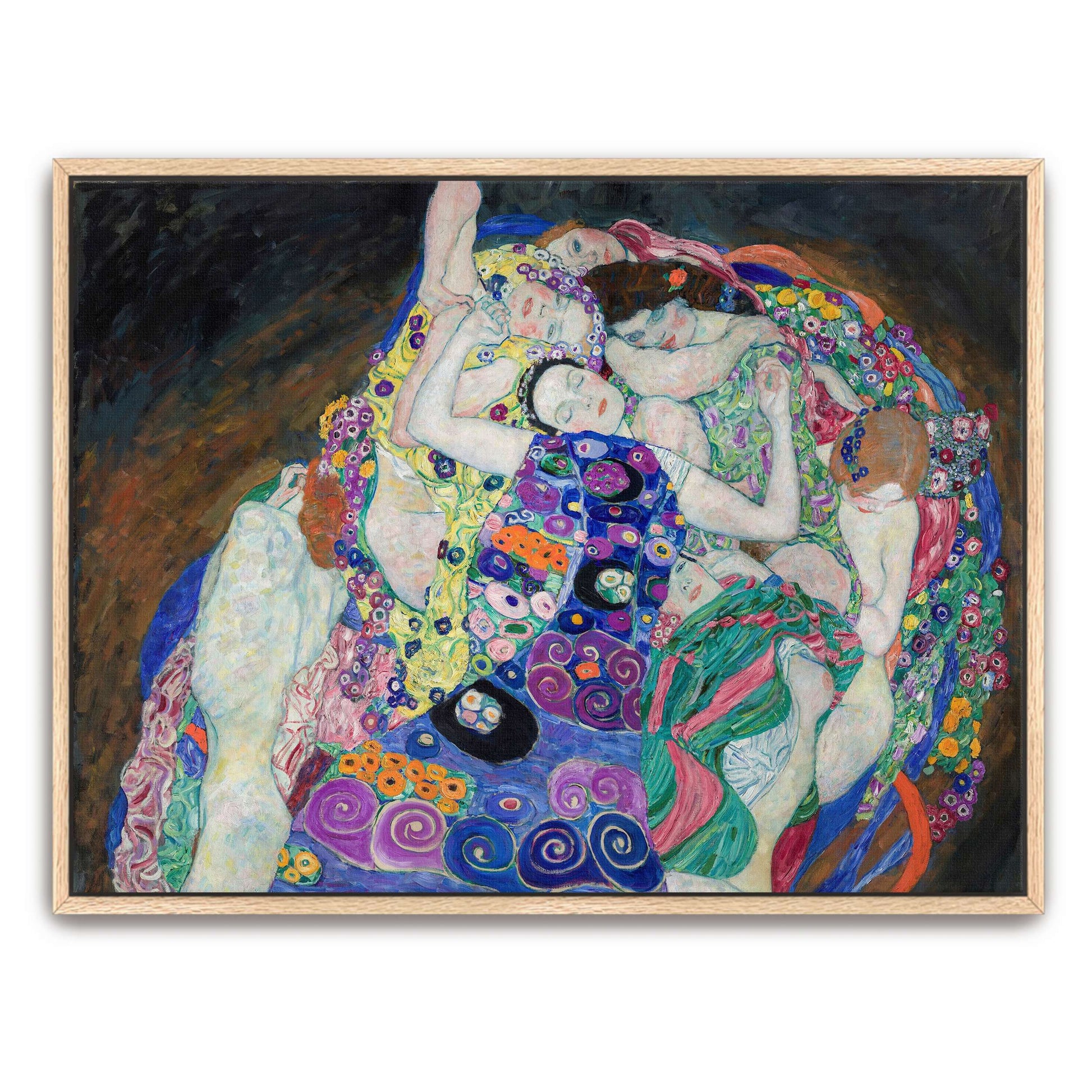 Women intertwined in a floral embrace by Gustav Klimt
