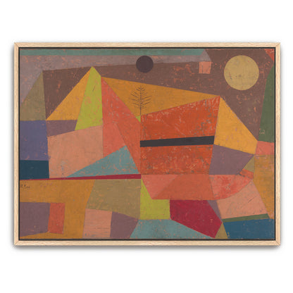 Geometric Abstract Landscape With Sun And Tree By Paul Klee