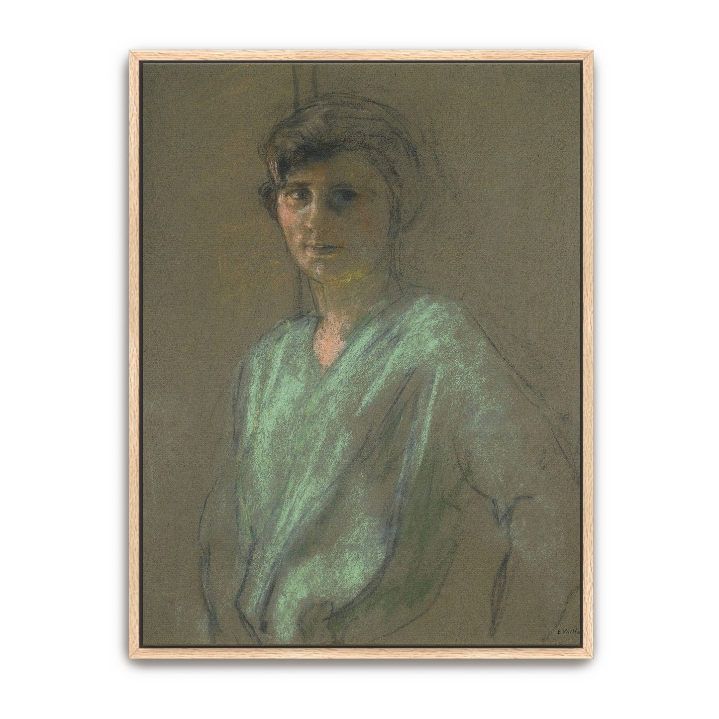 Portrait Of A Woman In Green Dress By Édouard Vuillard