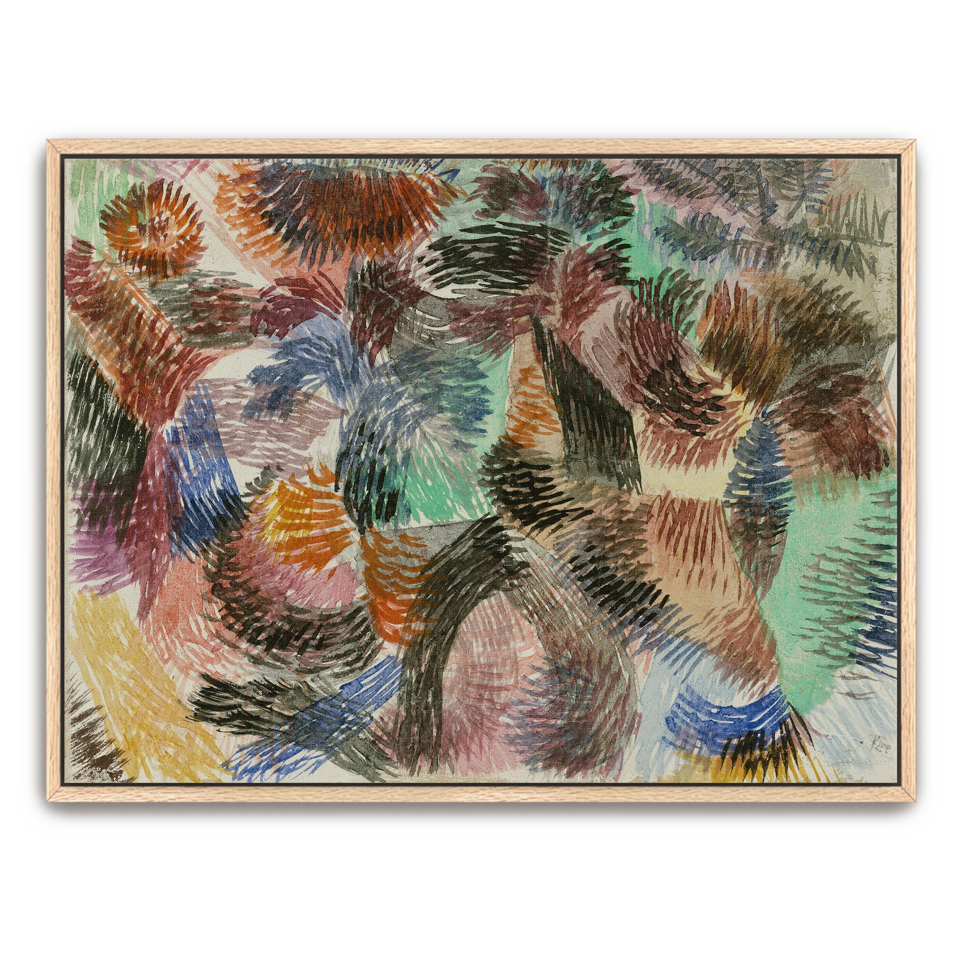 Abstract Watercolor Colorful Swirls By Paul Klee