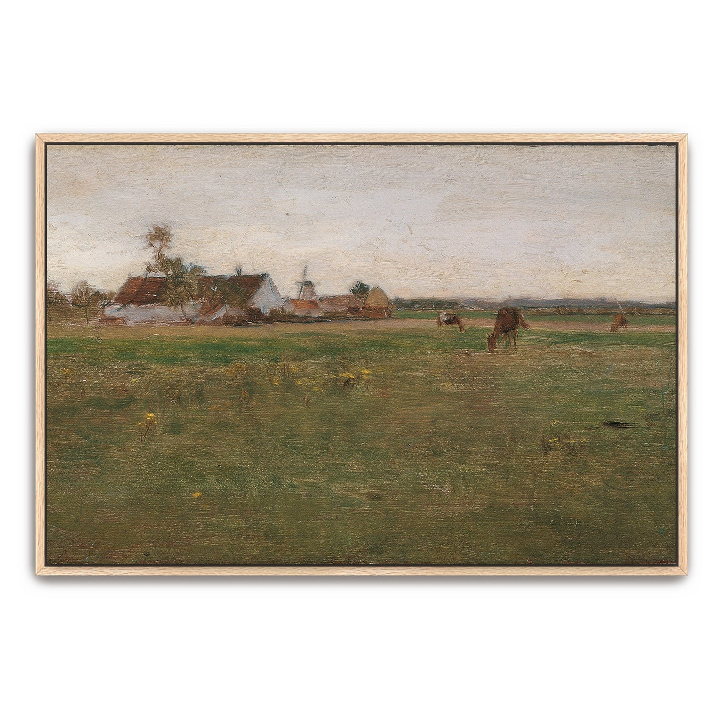 Farmhouse In A Field At Dusk By Eugen Jettel