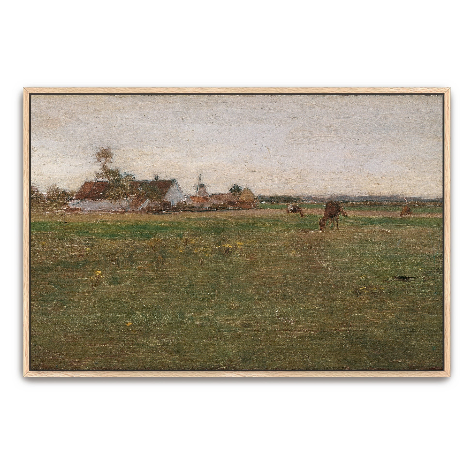 Farmhouse In A Field At Dusk By Eugen Jettel