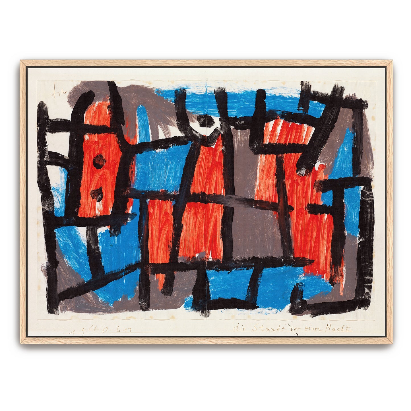 Abstract Composition In Red, Blue And Grey By Paul Klee