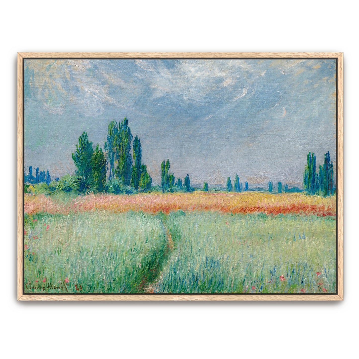 Impressionist Landscape With Wheat Field And Trees By Claude Monet