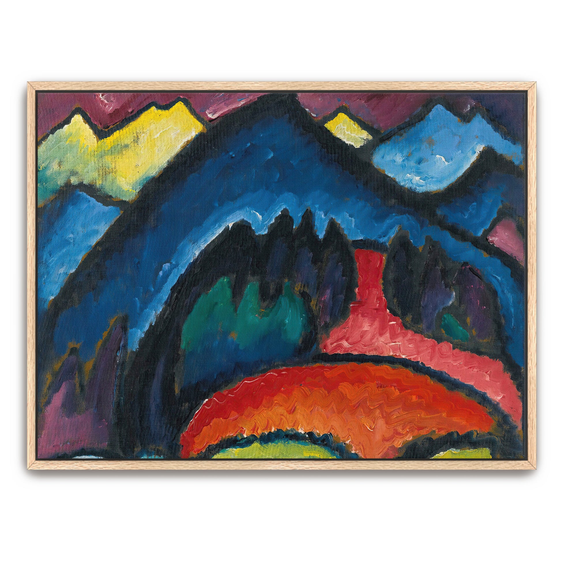 Abstract Landscape With Blue Mountains And Red Hills By Wassily Kandinsky