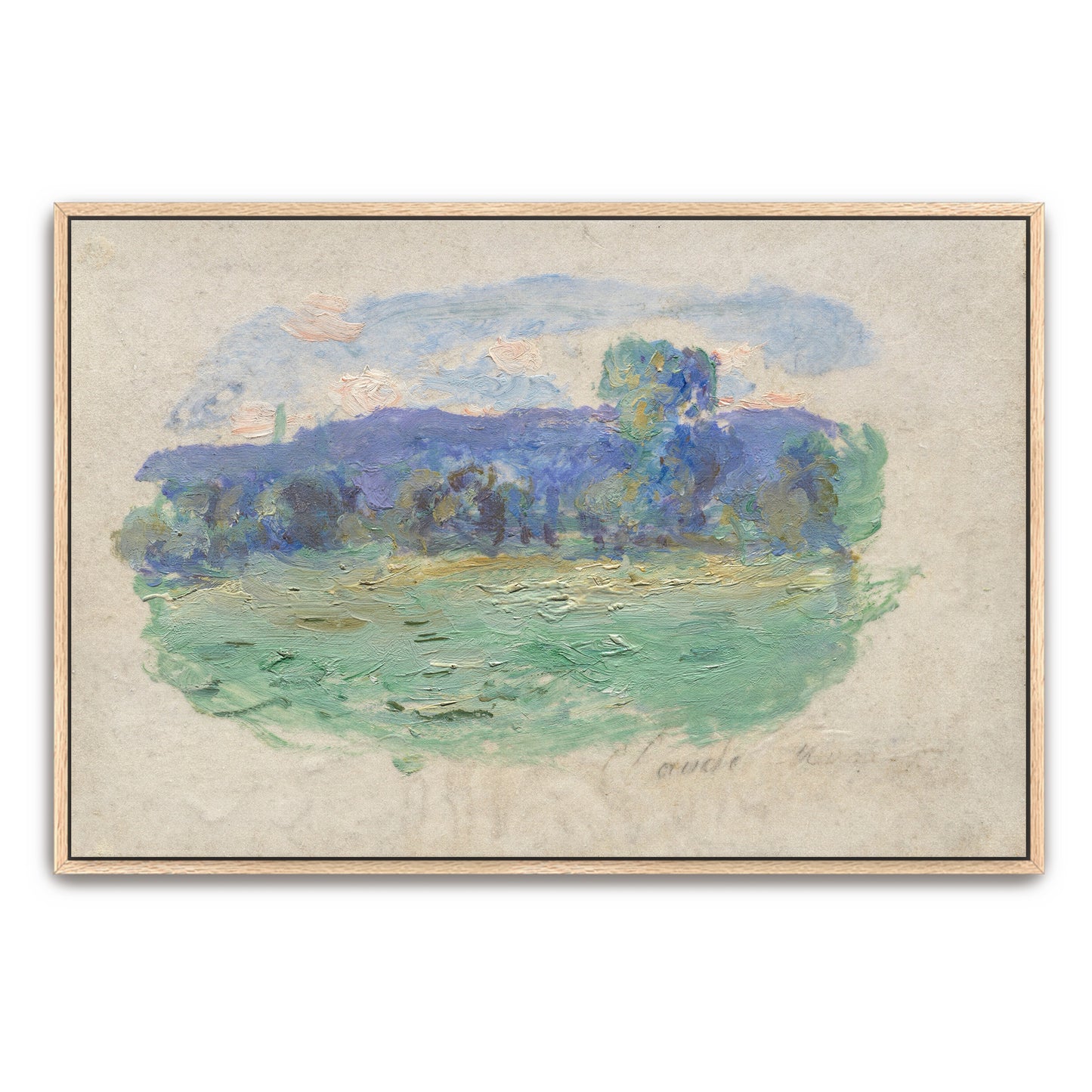 Impressionist Landscape With Blue And Green Tones By Claude Monet