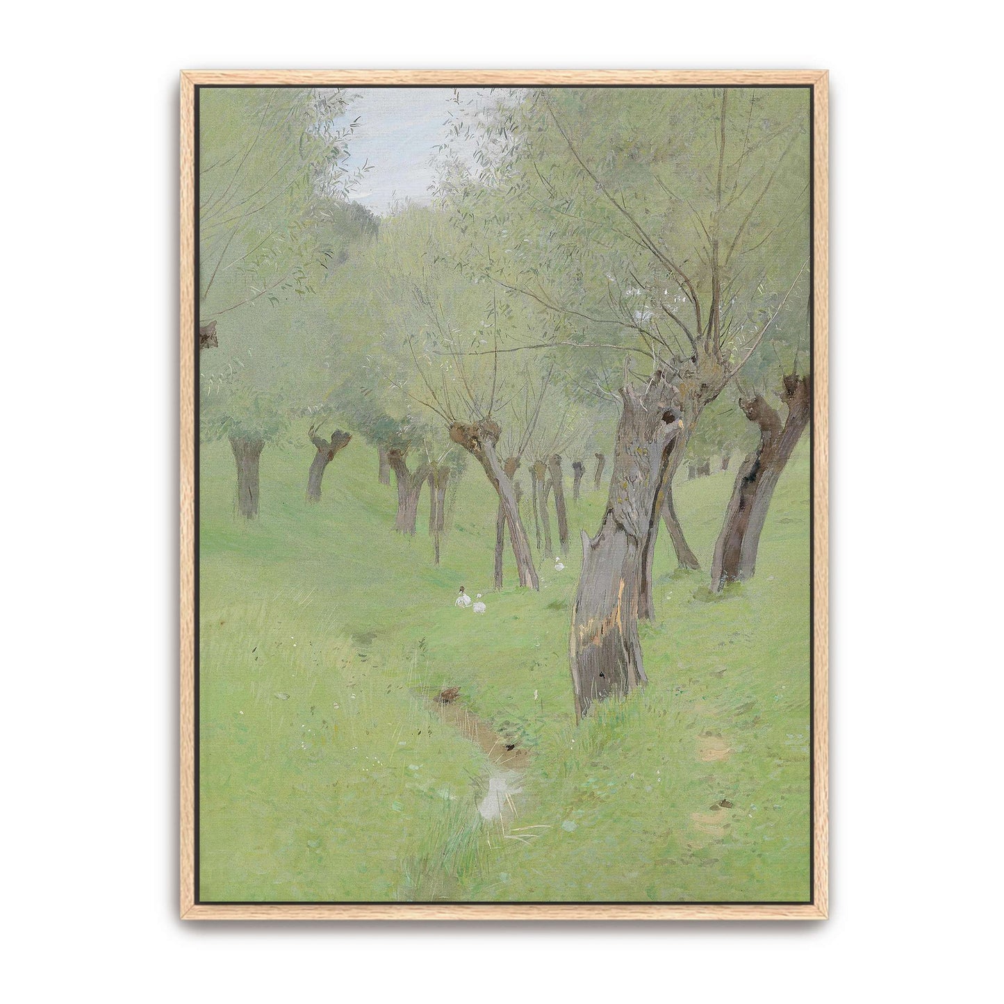 Willow trees by a stream by Eugen Jettel