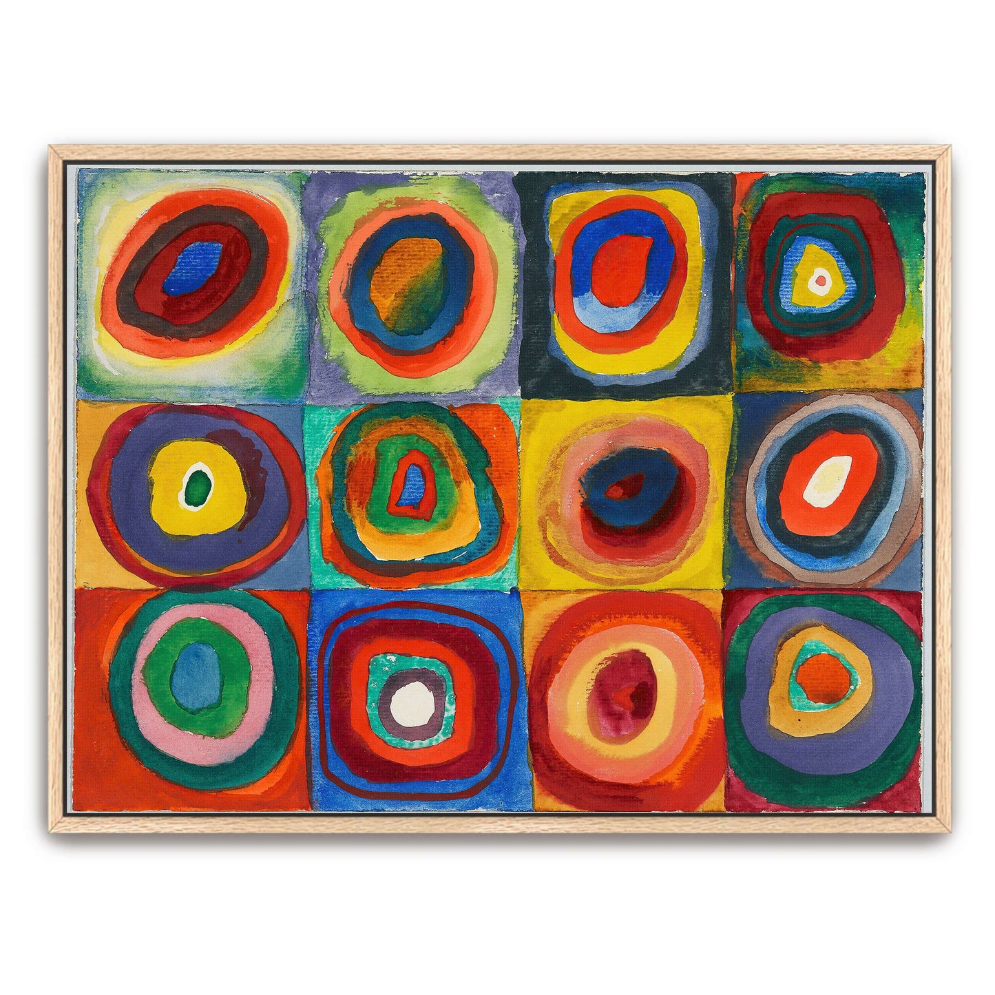 Abstract painting with concentric circles by Wassily Kandinsky