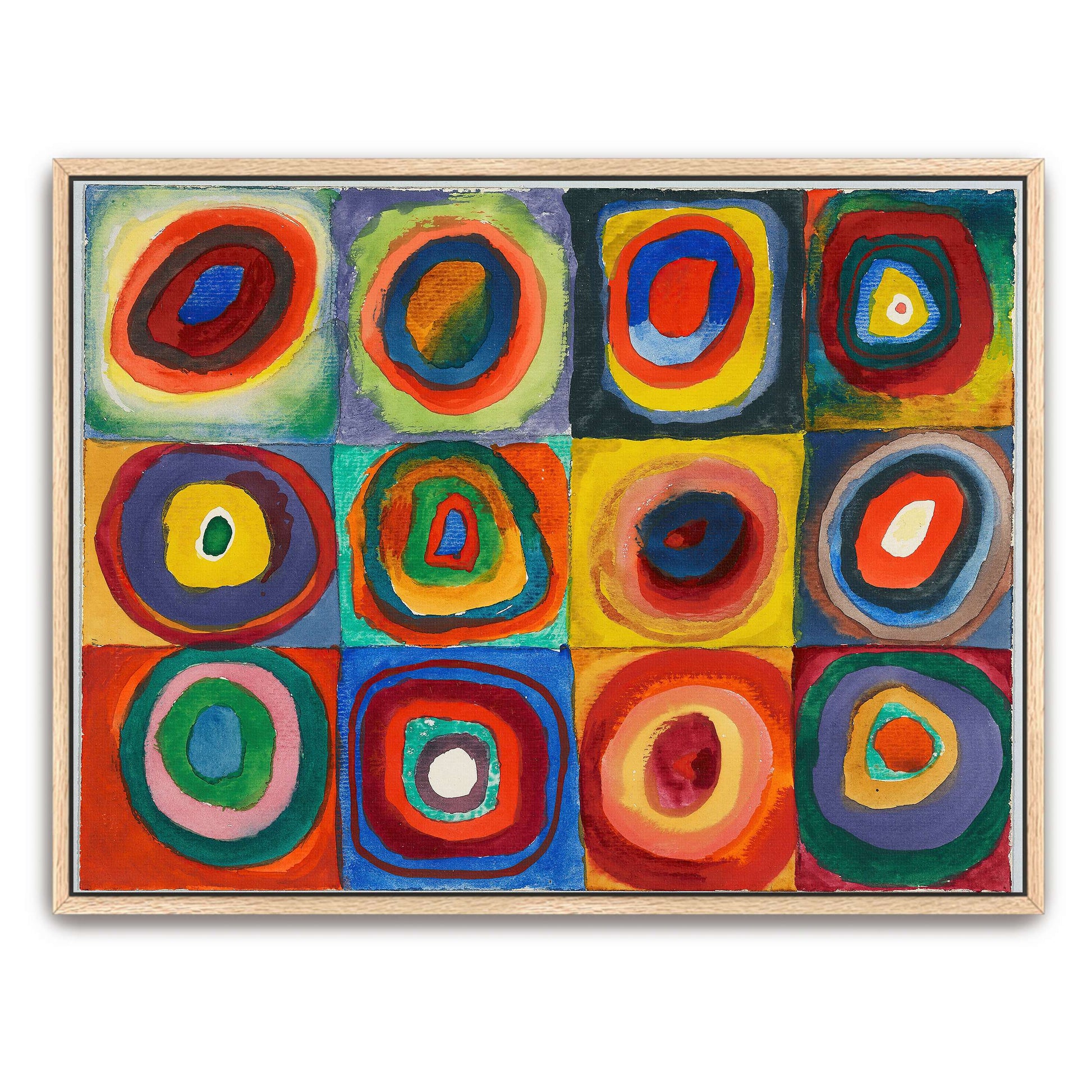 Abstract painting with concentric circles by Wassily Kandinsky