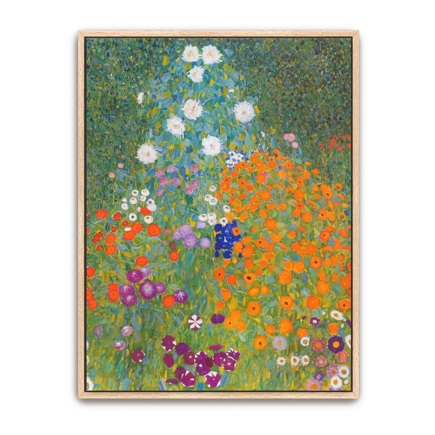 A vibrant garden with colorful flowers by Gustav Klimt