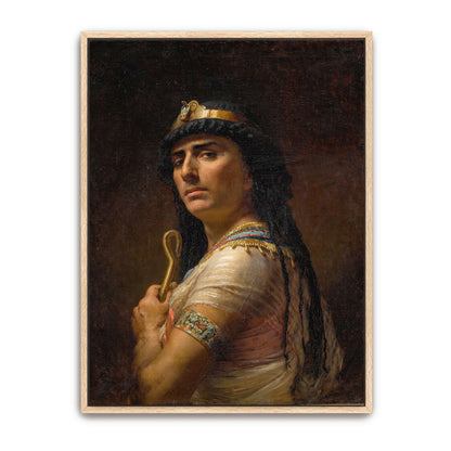 Egyptian Priestess holding a staff by Frederick Arthur Bridgman