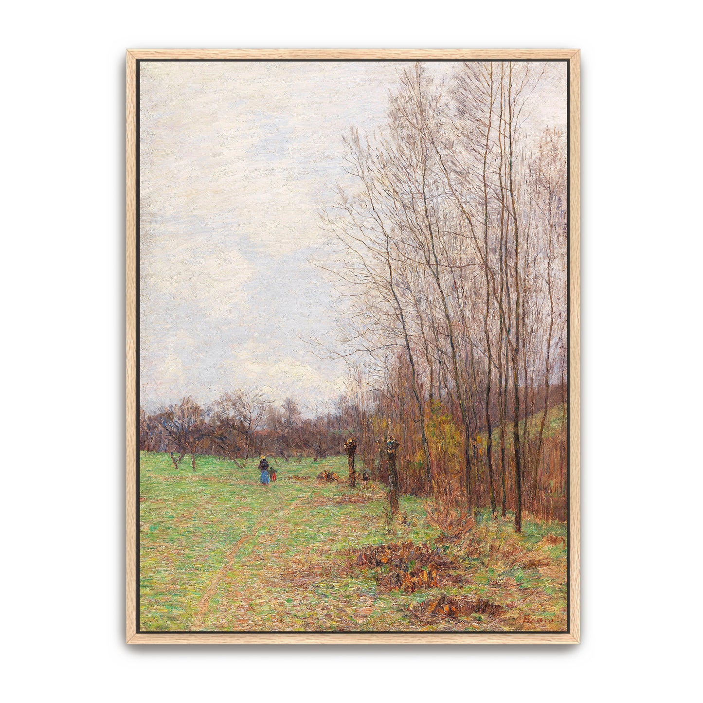 Early Spring Forest Path With Figures By Paul Baum