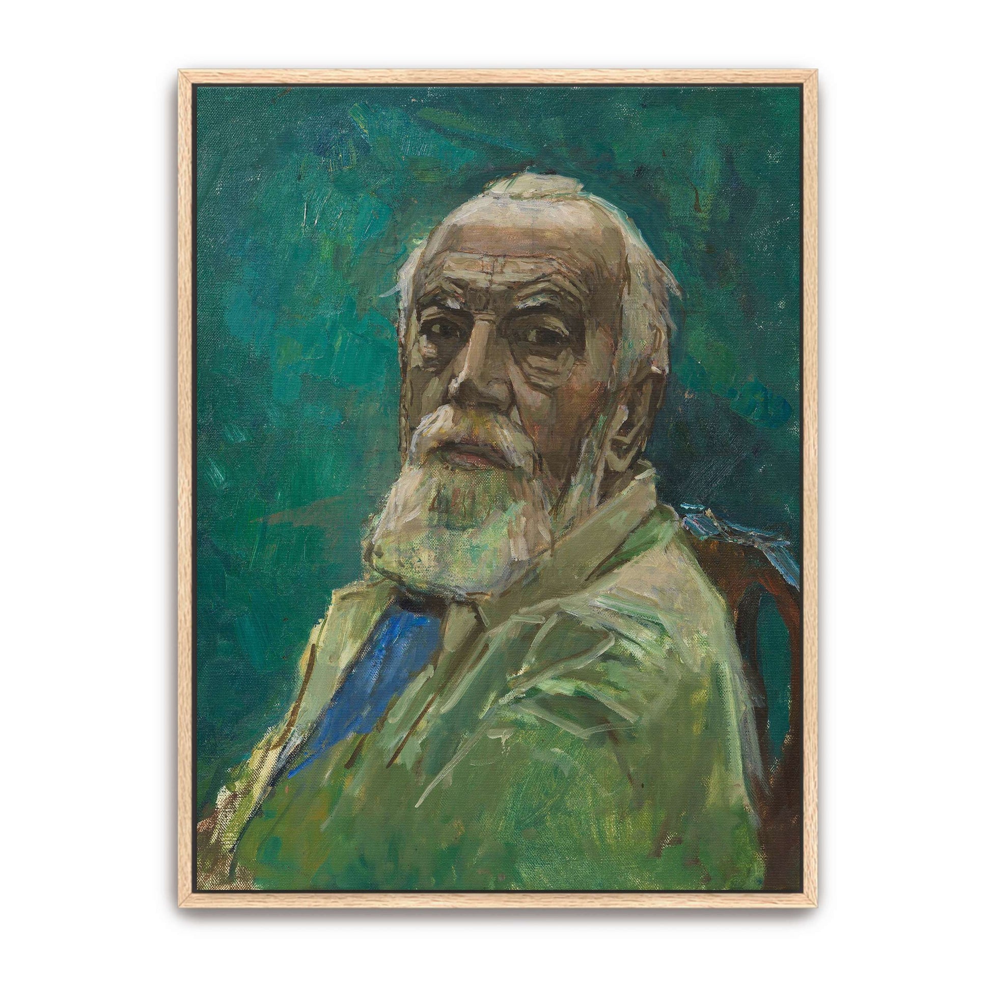 Self-portrait of an elderly man by Carl Moll