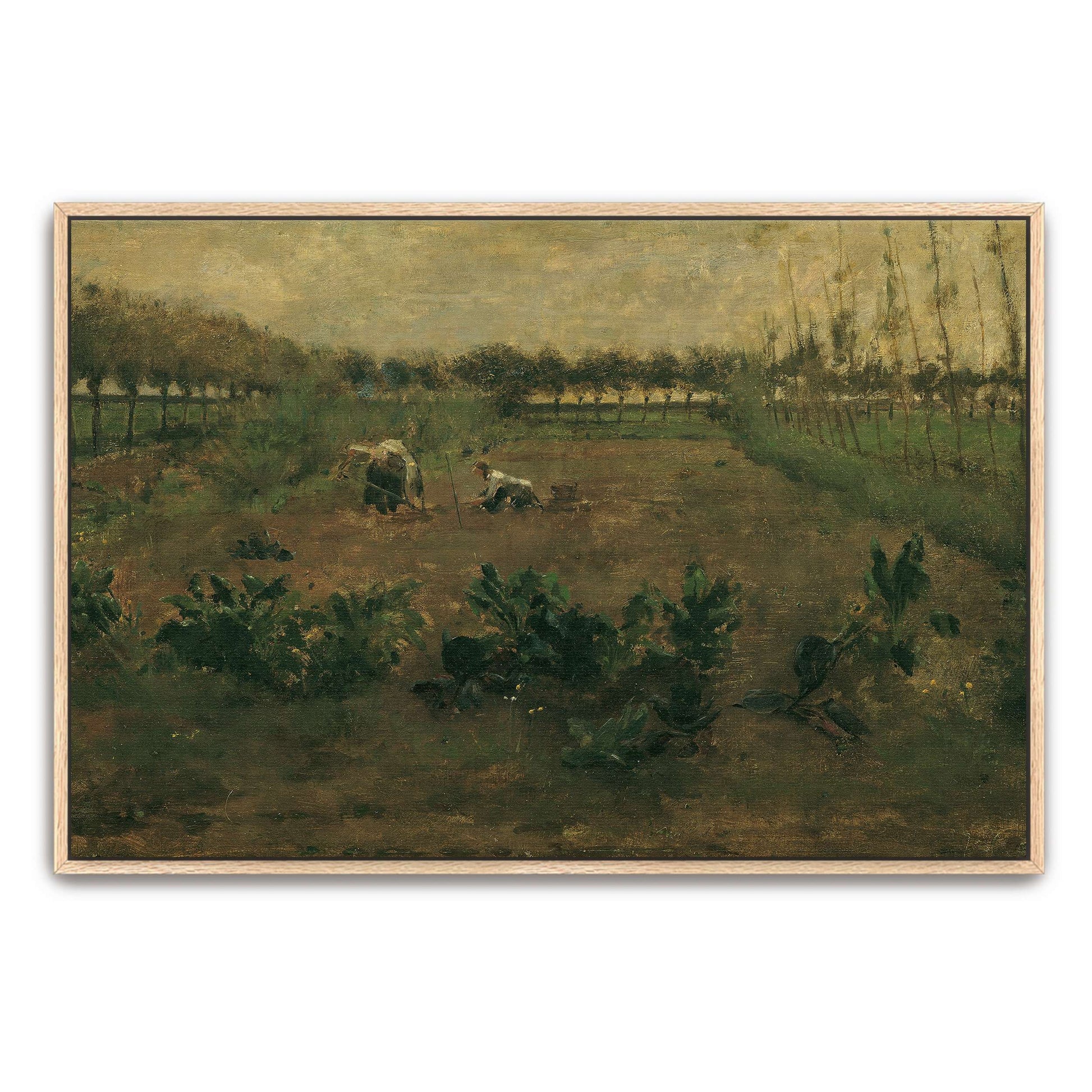 Two figures working in a field by Eugen Jettel