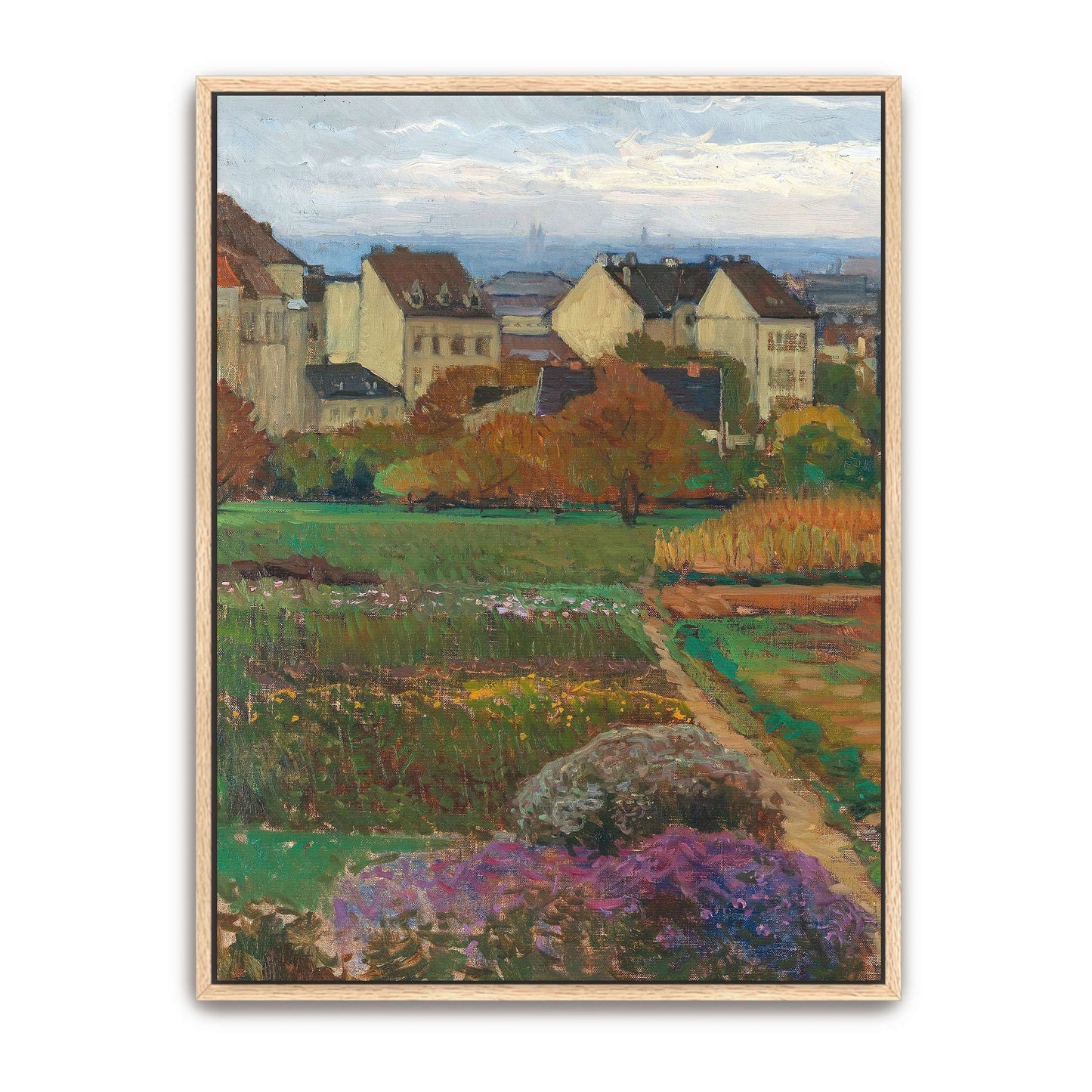 Vienna cityscape garden view by Carl Moll