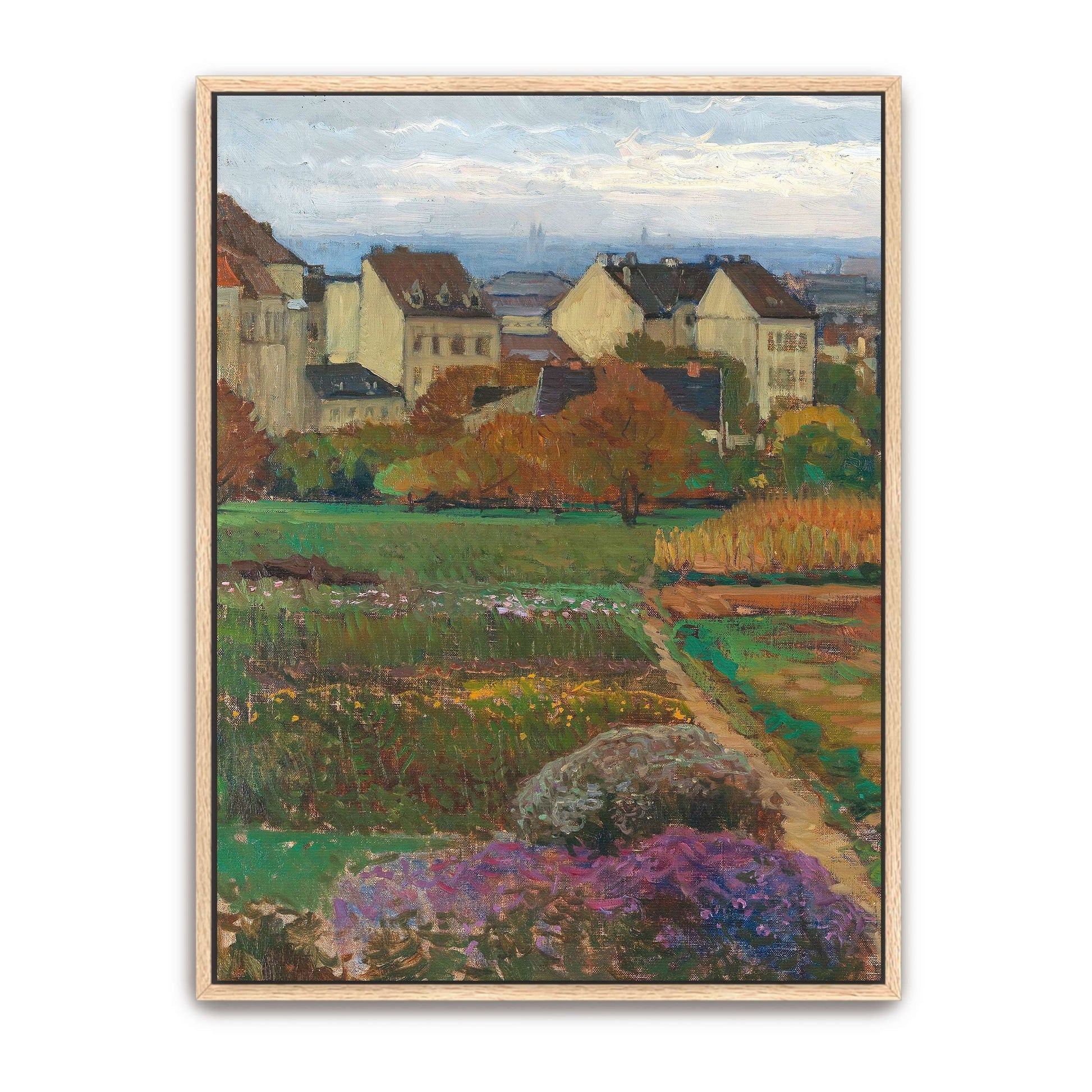 Vienna cityscape garden view by Carl Moll