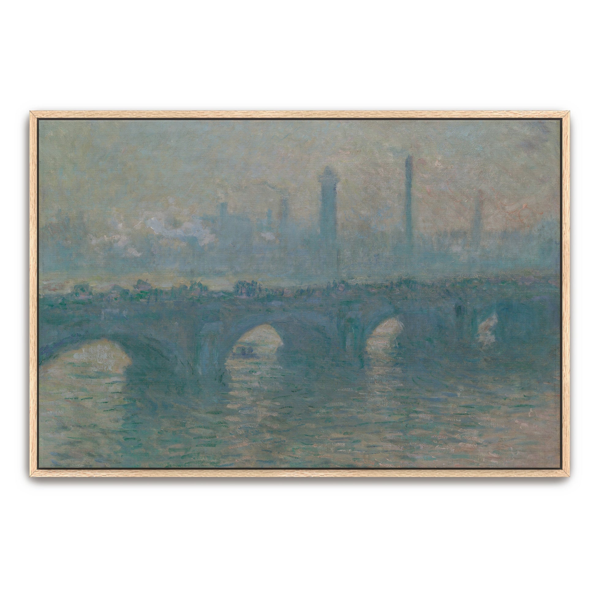 Bridge In Foggy Cityscape By Claude Monet