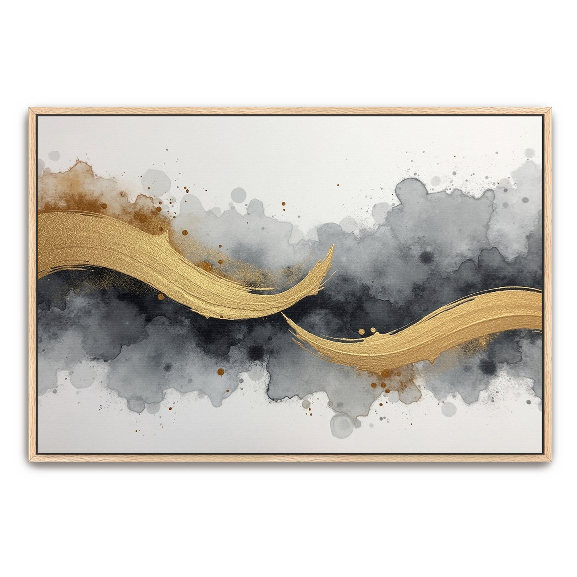 Abstract Watercolor And Gold By Yara Rabibzad