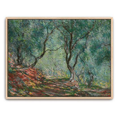 Olive Trees In A Landscape, Impressionist Style By Claude Monet