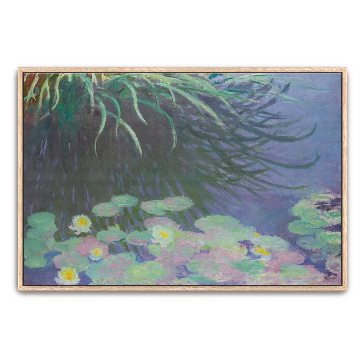 Water Lilies And Lush Greenery Reflections By Claude Monet