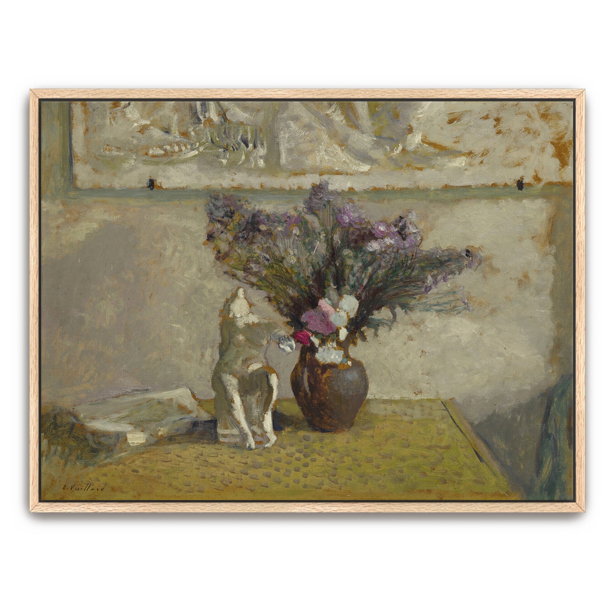 Still Life With Flowers And Sculpture By Édouard Vuillard