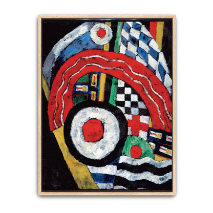 Abstract Composition With Checkerboard And Circles By Marsden Hartley