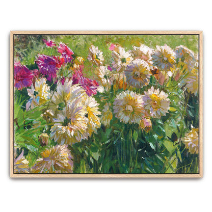 Dahlia flowers in garden by Carl Moll