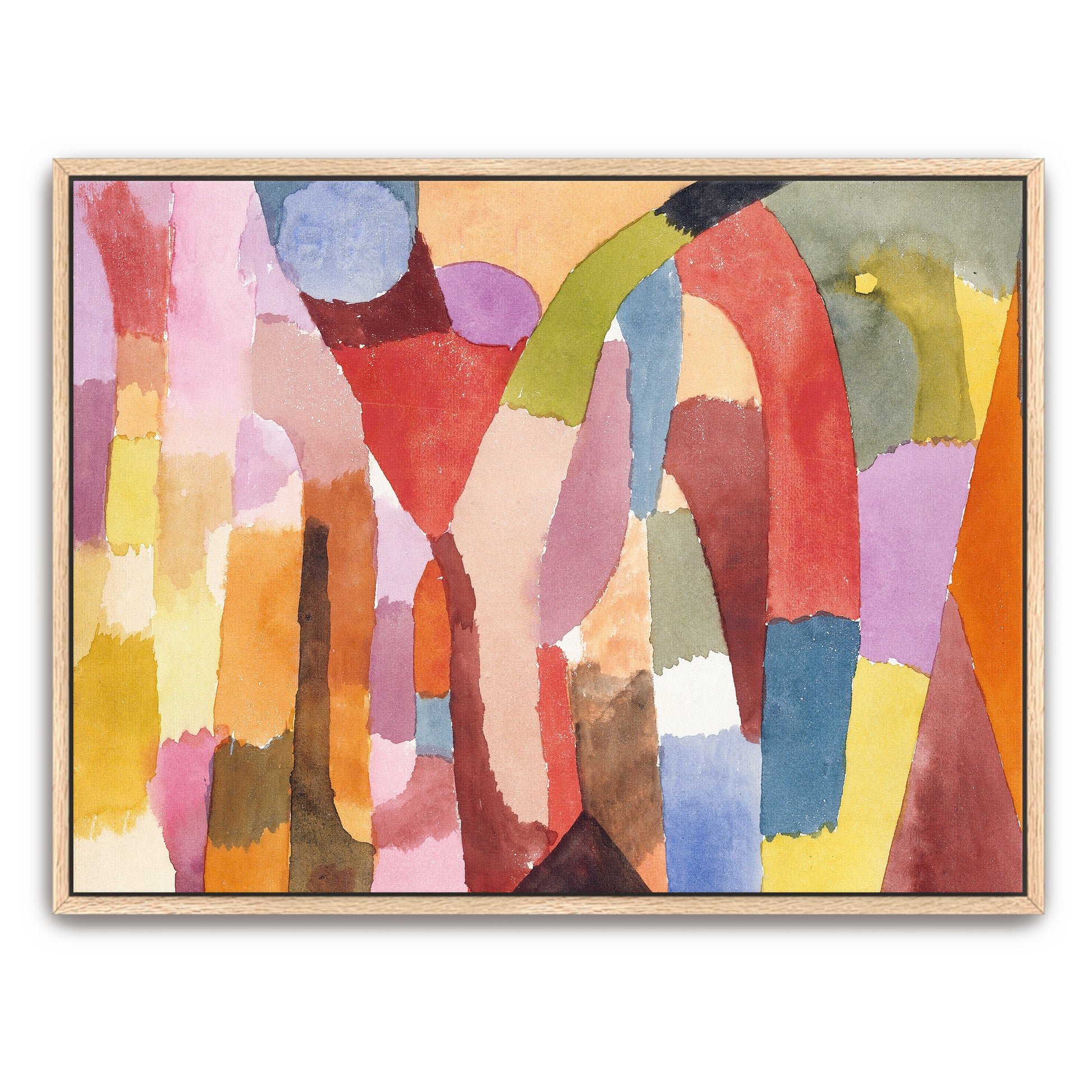 Abstract Composition With Geometric Shapes And Vibrant Colors By Paul Klee